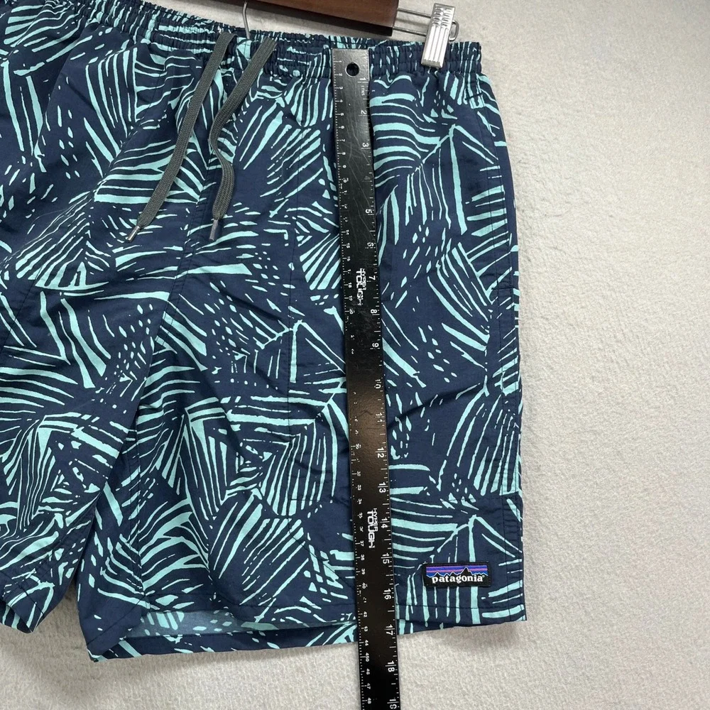 Patagonia Baggies Shorts Mens M Rail Road Blue Abstract 7